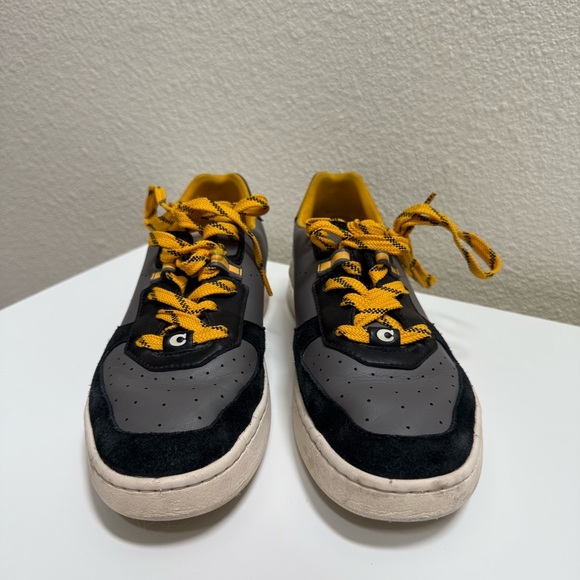 Coach Black & Mustard Yellow Citysole Court Sneakers Men’s Size 8.5 - Picture 3 of 8